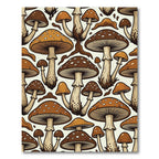 Whimsical Earthy Brown Toadstool Forest Rug