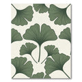 Botanical Sage Ginkgo Leaf Illustration Rug