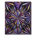 Regal Purple Crystal Geometric Burst Rug