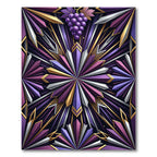 Regal Purple Crystal Geometric Burst Rug