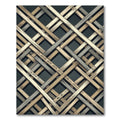 Interlocking Neutral Toned Geometric Lattice Rug