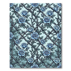 Blue Rose Trellis Botanical Garden Rug