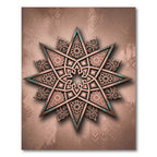 Copper Star Geometric Rosette Medallion Rug