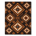 Earthy Geometric Aztec Diamond Rug