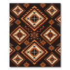 Earthy Geometric Aztec Diamond Rug