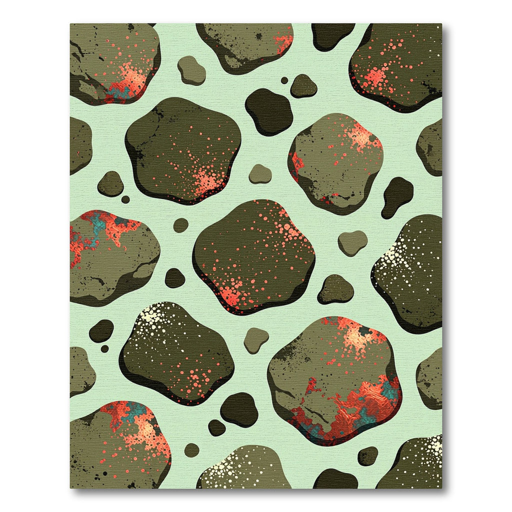 Earthy Organic Splatter Stain Rug