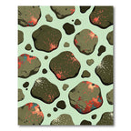Earthy Organic Splatter Stain Rug