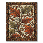 Autumnal Acanthus Leaf Scroll Work Rug