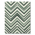 Sage Green Striped Chevron Rug