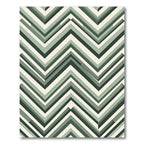 Sage Green Striped Chevron Rug