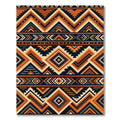 Bold Earthy Southwestern Geometric Diamond Rug