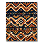 Bold Earthy Southwestern Geometric Diamond Rug