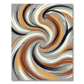 Abstract Earthy Swirl Neutral Motion Rug