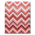 Modern Coral Chevron Layered Ripples Rug
