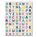 Multicolor Alphabet Grid Composition Rug
