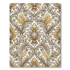 Antique Gold Acanthus Leaf Scroll Rug
