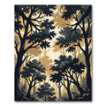 Golden Forest Canopy Silhouette Rug