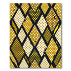 Modern Yellow Polka Dot Diamond Rug