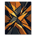 Sharp Geometric Orange and Charcoal Shard Rug