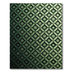 Emerald Green Diamond Floral Medallion Rug