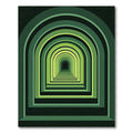 Infinite Green Arch Geometric Tunnel Rug