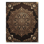 Antique Gold Floral Mandala Accents Rug