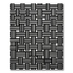 Black White Woven Stripe Rug