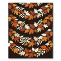 Autumnal Falling Leaves Seasonal Swag Rug