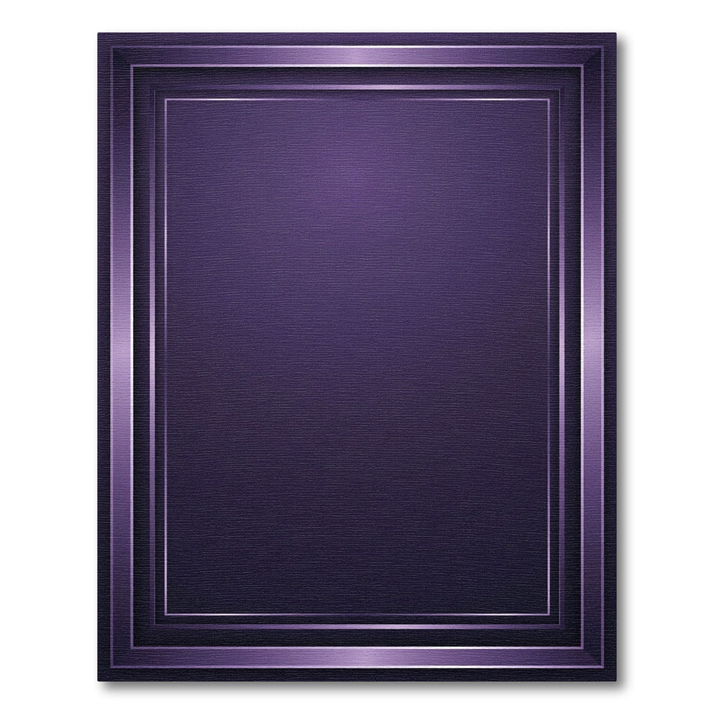 Deep Purple Layered Rectangle Rug