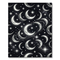 Celestial Crescent Moon and Starry Night Rug