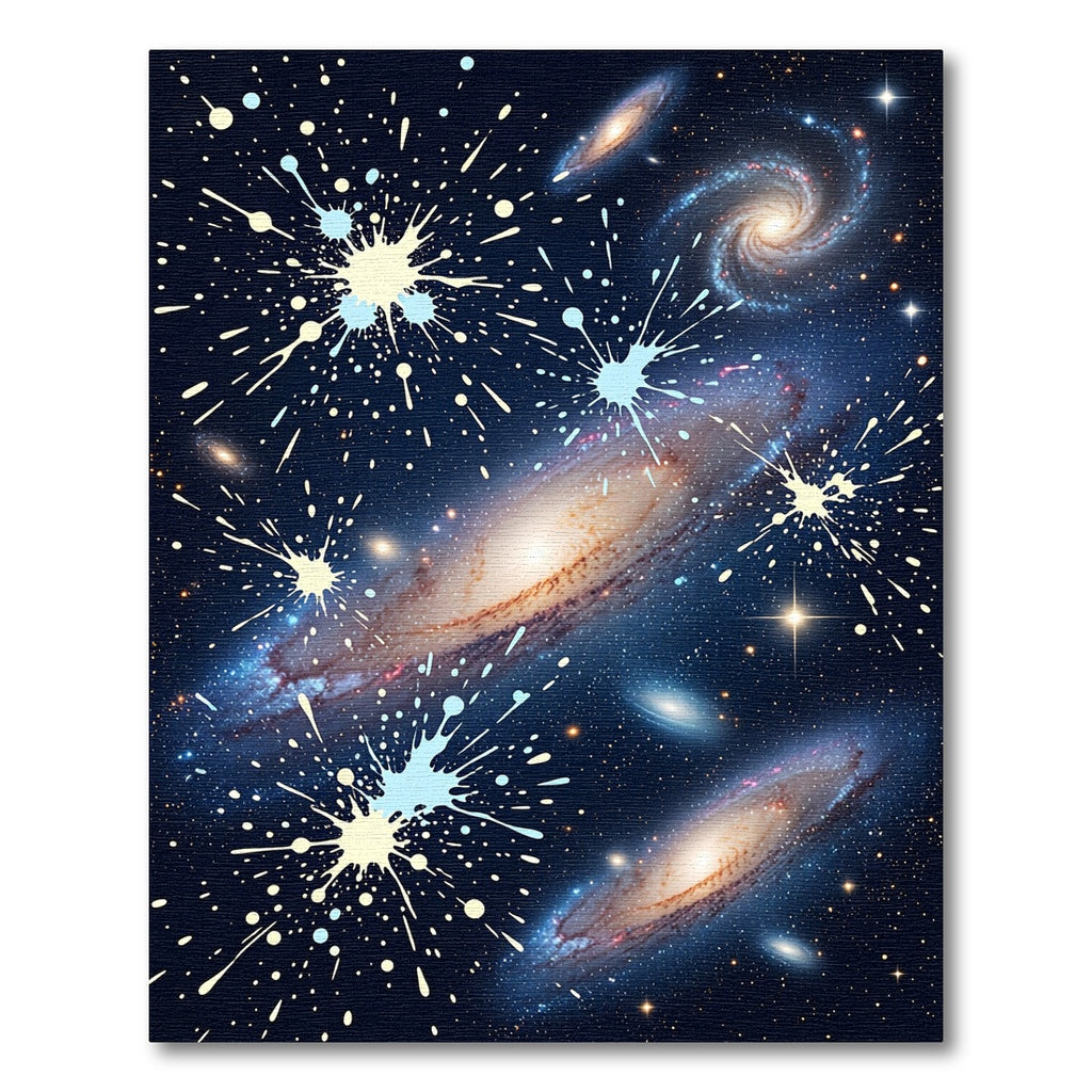 Cosmic Splatter Galaxy Swirl Rug