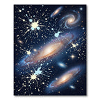 Cosmic Splatter Galaxy Swirl Rug