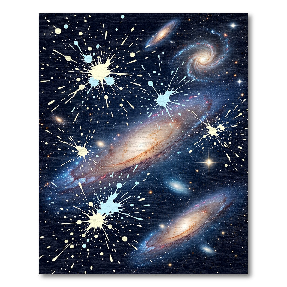 Cosmic Splatter Galaxy Swirl Rug