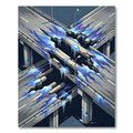 Urban highway overpass abstract splatter Rug