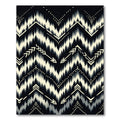 Monochrome Ikat Arrow Chevron Geometric Rug