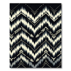 Monochrome Ikat Arrow Chevron Geometric Rug