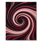 Crimson Pink Swirl Ripple Rug
