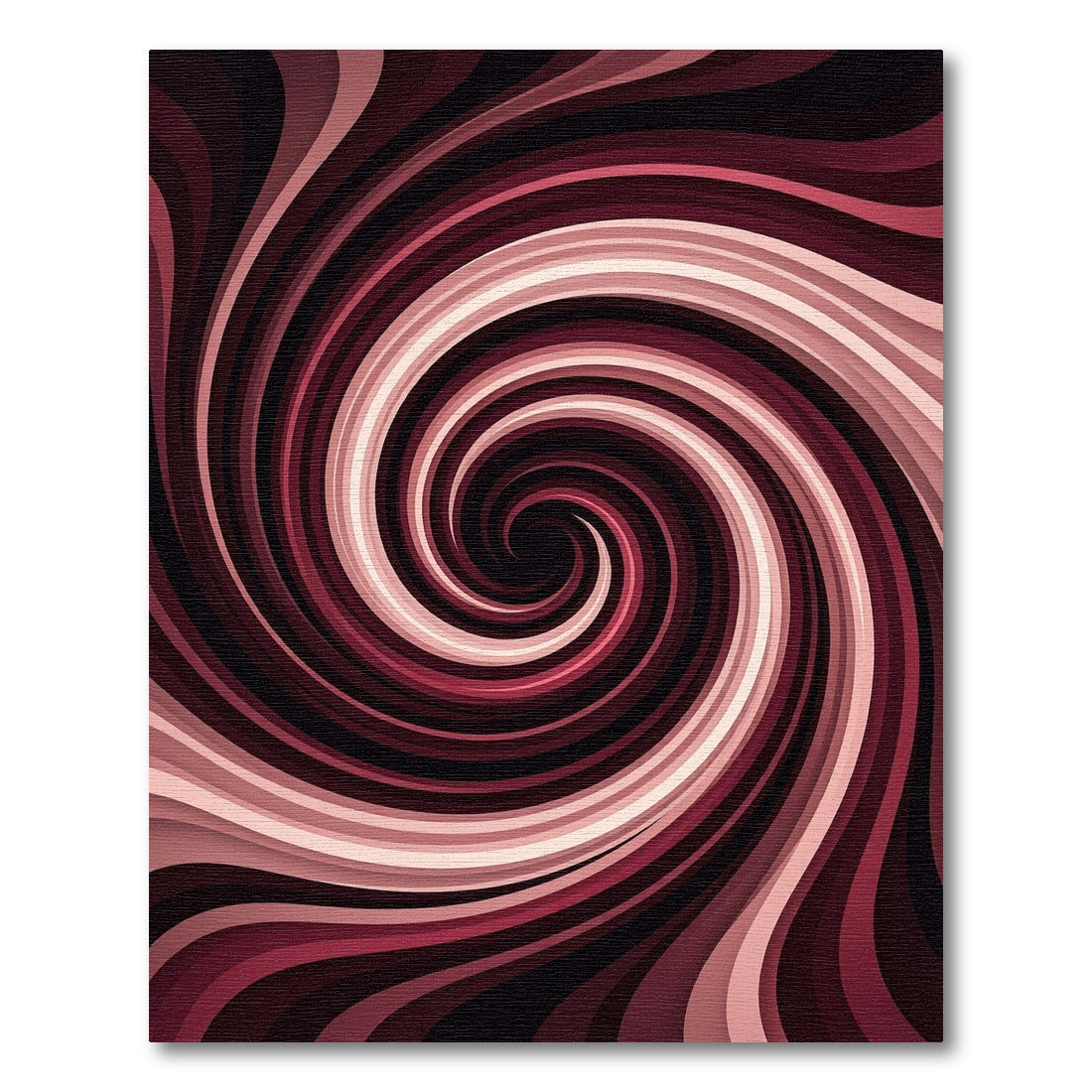 Crimson Pink Swirl Ripple Rug