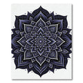 Deep Indigo Layered Floral Mandala Rug