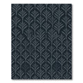 Graphite Slate Leafy Vine Recurrence Rug
