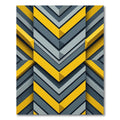 Modern Yellow And Gray Chevron Geometry Rug