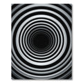 Monochrome Concentric Tunnel Optical Illusion Rug