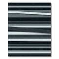 Modern Monochrome Layered Linear Rug