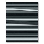 Modern Monochrome Layered Linear Rug