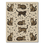 Celestial Tabby Cat Constellation Neutral Rug