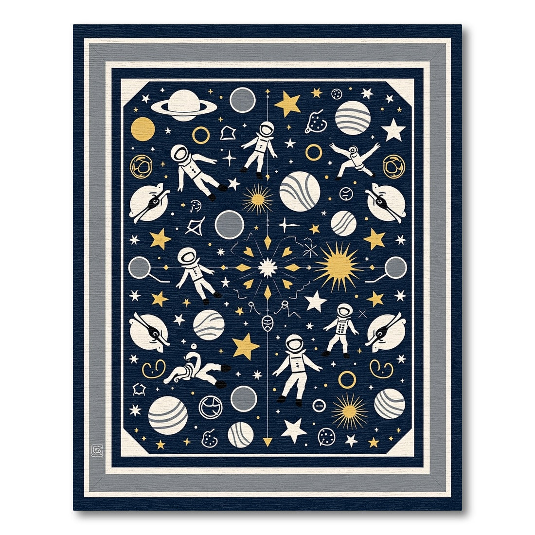Cosmic Astronauts Starry Night Display Rug
