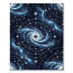 Celestial Midnight Galaxy Astral Star Map Rug