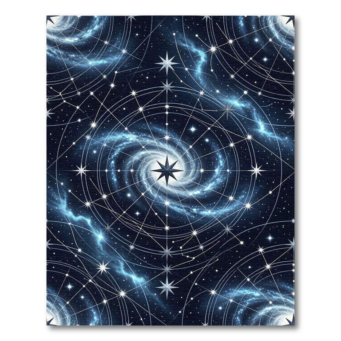 Celestial Midnight Galaxy Astral Star Map Rug