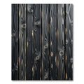 Dark Wood Grain Vertical Planks Rug