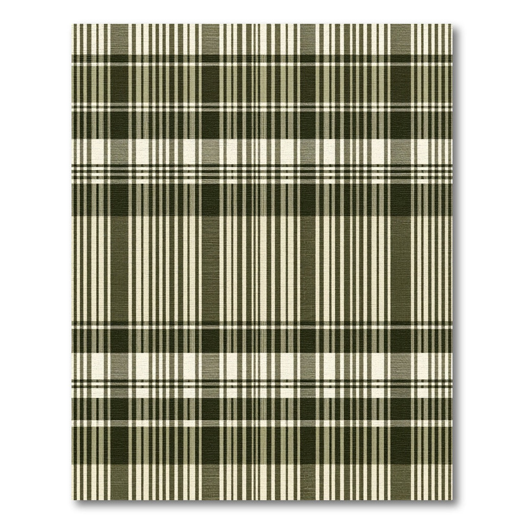Forest Green Plaid Tartan Check Rug